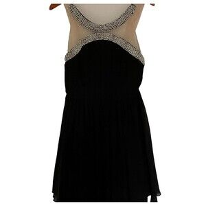 Way-In Dress 11 Black Rhinestone Chiffon Party Prom